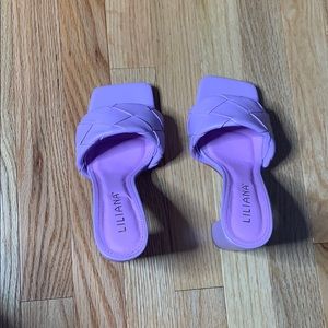 Fashionable Lilac Mules
